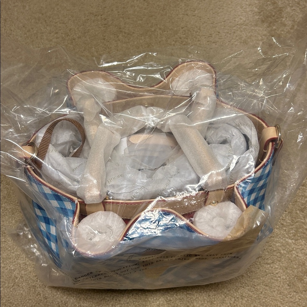 Dooney and Bourke Gingham Sky Blue Brenna - Picture 7 of 7